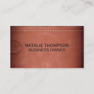 Achtergrond van bruine lederen riem visitekaartje