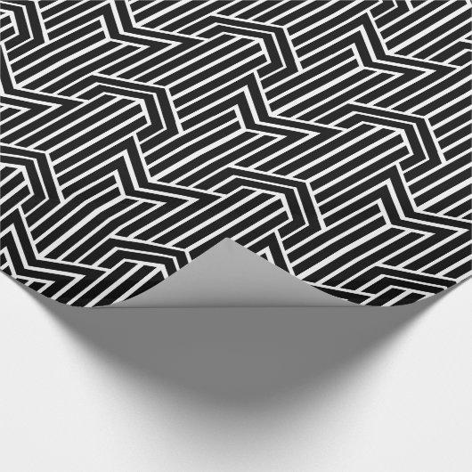 achtergrond van Chevron Art Deco Cadeaupapier (Hoek)