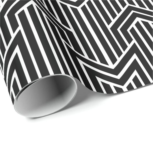 achtergrond van Chevron Art Deco Cadeaupapier (Rol Hoek)