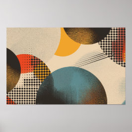 Achtergrond van cirkels en puntpatronen poster