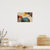 Achtergrond van cirkels en puntpatronen poster (Keuken)