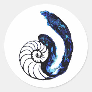  achtergrond van Cosima Tattoo Orphan Black Ronde Sticker