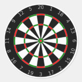 Achtergrond van dartboard ronde sticker (Voorkant)