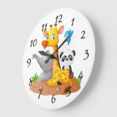 Achtergrond van de animatiedieren grote klok (Hoek)