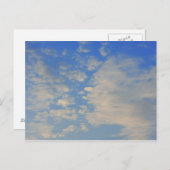 Achtergrond van de blauwe lucht. briefkaart (Voorkant / Achterkant)