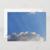Achtergrond van de blauwe lucht. briefkaart (Voorkant / Achterkant)