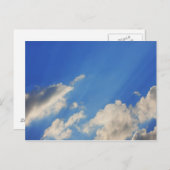 Achtergrond van de blauwe lucht. briefkaart (Voorkant / Achterkant)