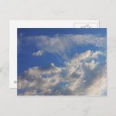 Achtergrond van de blauwe lucht. briefkaart (Voorkant / Achterkant)