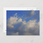 Achtergrond van de blauwe lucht. briefkaart (Voorkant / Achterkant)