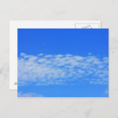 Achtergrond van de blauwe lucht. briefkaart (Voorkant / Achterkant)