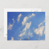 Achtergrond van de blauwe lucht. briefkaart (Voorkant / Achterkant)