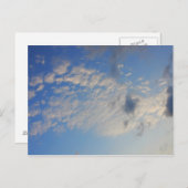 Achtergrond van de blauwe lucht. briefkaart (Voorkant / Achterkant)