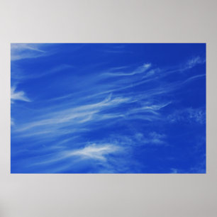 Achtergrond van de blauwe lucht. poster