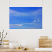 Achtergrond van de blauwe lucht. poster (Keuken)