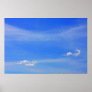 Achtergrond van de blauwe lucht. poster