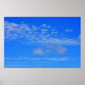 Achtergrond van de blauwe lucht. poster (Voorkant)