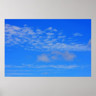 Achtergrond van de blauwe lucht. poster