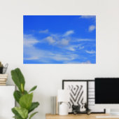 Achtergrond van de blauwe lucht. poster (Thuiskantoor)