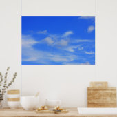 Achtergrond van de blauwe lucht. poster (Keuken)