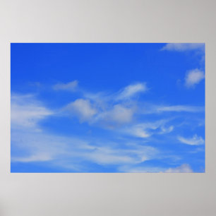 Achtergrond van de blauwe lucht. poster