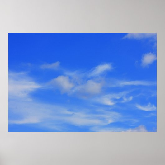 Achtergrond van de blauwe lucht. poster (Voorkant)