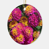 Achtergrond van de bloemen van lantana keramisch ornament (Links)