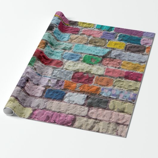 Achtergrond van de geverfde textuur van de kleuren cadeaupapier (Uitgerold)
