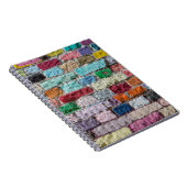 Achtergrond van de geverfde textuur van de kleuren notitieboek (Rechterzijde)