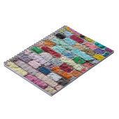 Achtergrond van de geverfde textuur van de kleuren notitieboek (Linkerzijde)