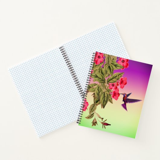 Achtergrond van de gradiënt van de Rode Bloemen va Notitieboek (Binnen)