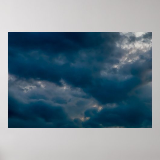 Achtergrond van de hemel met wolken poster (Voorkant)