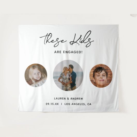 Achtergrond van de Kinder partij Elegant Funny Wandkleed (Voorkant (horizontaal))