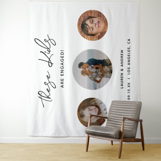 Achtergrond van de Kinder partij Elegant Funny Wandkleed (In situ)