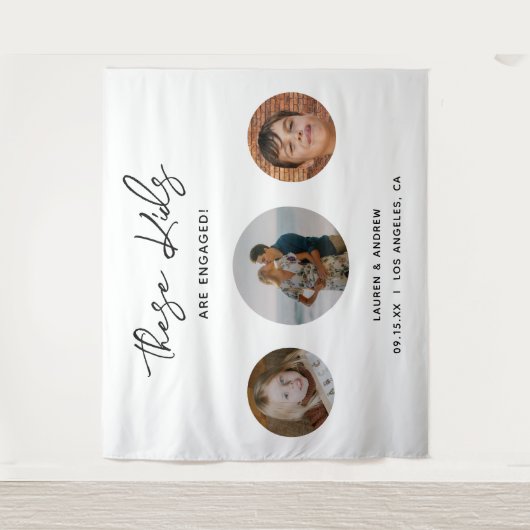 Achtergrond van de Kinder partij Elegant Funny Wandkleed (Voorkant)