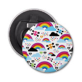Achtergrond van de leemte van de regenboogbek button flesopener (Voorkant)