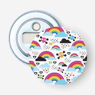 Achtergrond van de leemte van de regenboogbek button flesopener