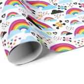 Achtergrond van de leemte van de regenboogbek cadeaupapier (Rol Hoek)