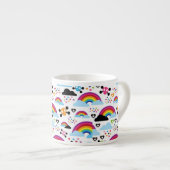 Achtergrond van de leemte van de regenboogbek espresso kop (Voorkant rechts)