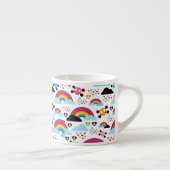 Achtergrond van de leemte van de regenboogbek espresso kop (Rechts)