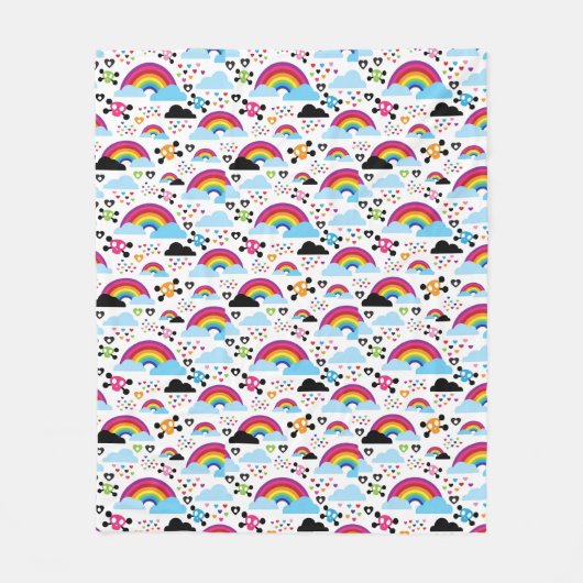 Achtergrond van de leemte van de regenboogbek fleece deken (Voorkant)