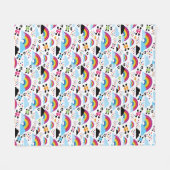 Achtergrond van de leemte van de regenboogbek fleece deken (Voorkant (Horizontaal))