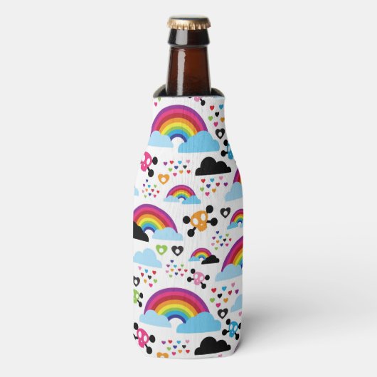 Achtergrond van de leemte van de regenboogbek flesjeskoeler (Fles Voorkant)