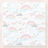 Achtergrond van de leemte van de regenboogbek glazen onderzetter (Achterkant)