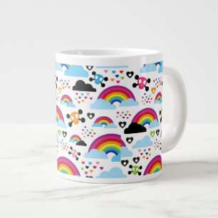 Achtergrond van de leemte van de regenboogbek grote koffiekop