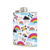 Achtergrond van de leemte van de regenboogbek heupfles (Links)