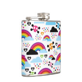 Achtergrond van de leemte van de regenboogbek heupfles (Rechts)