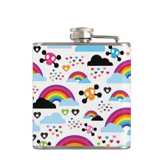 Achtergrond van de leemte van de regenboogbek heupfles (Achterkant)