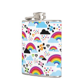 Achtergrond van de leemte van de regenboogbek heupfles (Links)