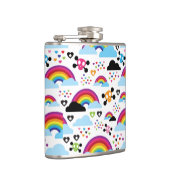 Achtergrond van de leemte van de regenboogbek heupfles (Rechts)