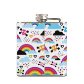 Achtergrond van de leemte van de regenboogbek heupfles (Achterkant)